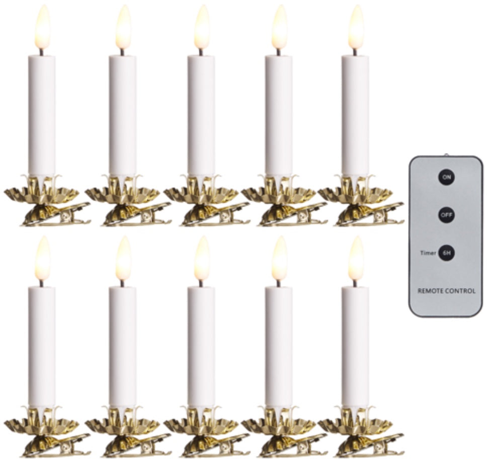 Clip-On Lighted Candle Set
