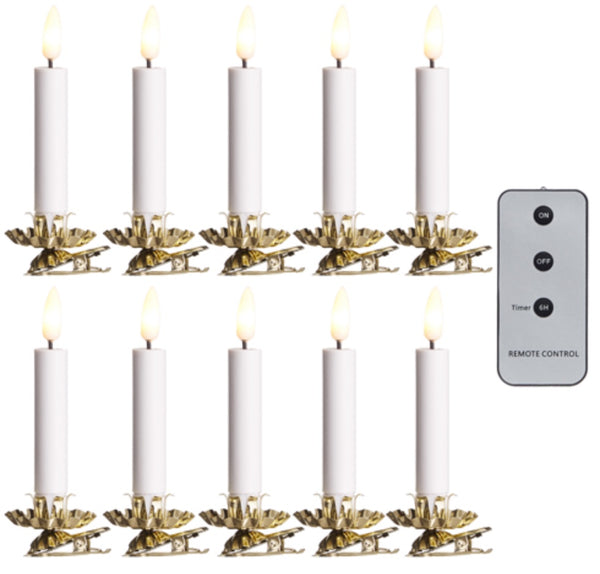 Clip-On Lighted Candle Set