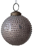 Distressed Neutral Hobnail Ball Ornaments