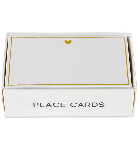 Gold Heart Place Cards