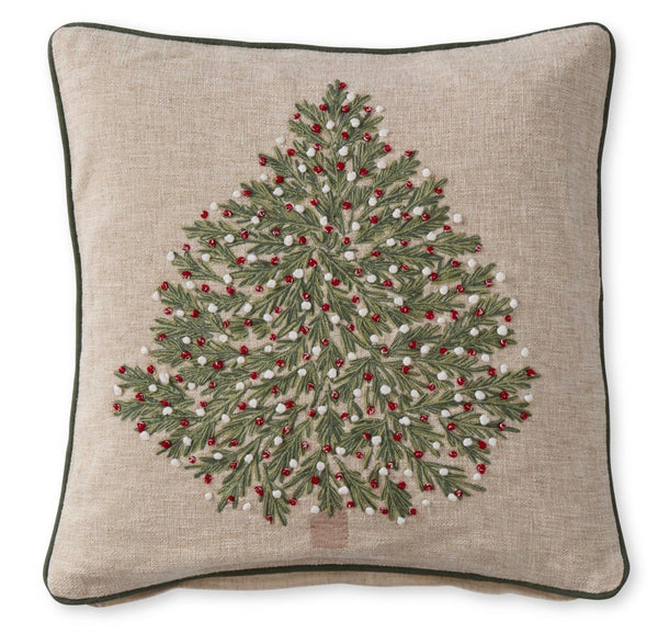 Tan Christmas Tree Pillow