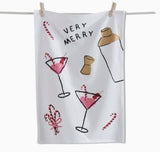 Very Merry Martini Dishtowel