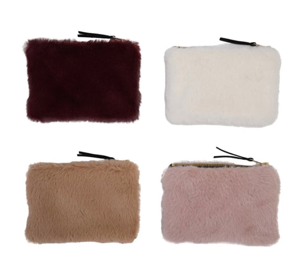 Soft Faux Fur Zipper Bag