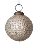 Distressed Neutral Hobnail Ball Ornaments