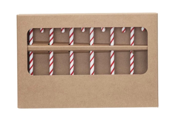 Candy Cane Glass Stir Sticks