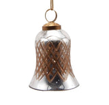 Etched Mercury Glass Bell Ornament