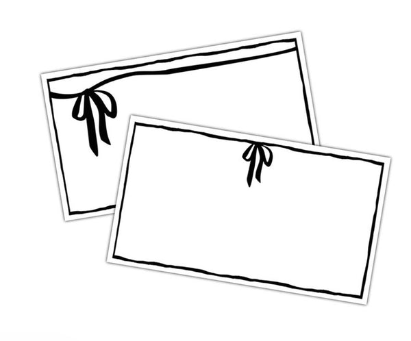 Black Bow Place Cards