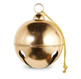 Oversized Gold Metal Jingle Bell Ornaments