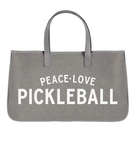 Gray Canvas Totes - White Text