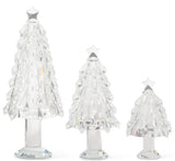 Crystal Glass Christmas Trees w/Star Topper