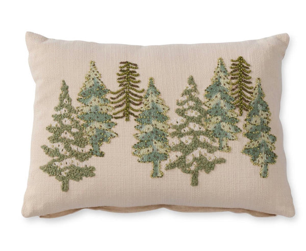 Beaded Christmas Tree Lumbar Pillow