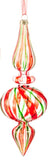 Tri-Color Spiral Finial Ornaments