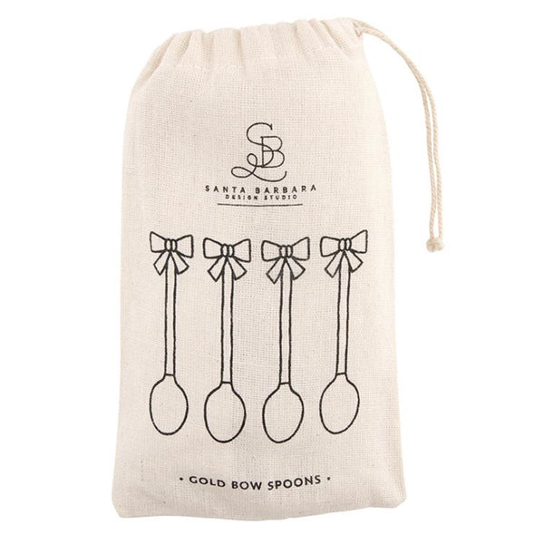 Gold Bow Spoon Set