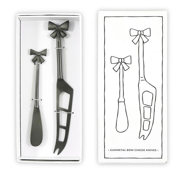 Gunmetal Bow Cheese Knife Set