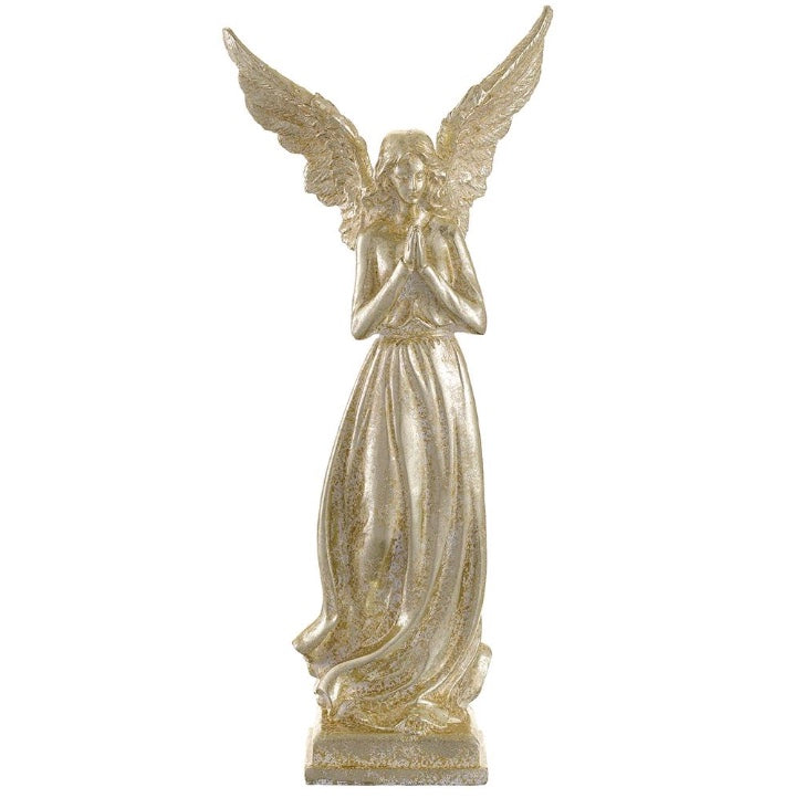 Soft Gold Praying Angel Statue