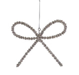 Silver Rhinestone Bow Ornaments