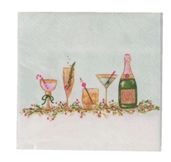 Champagne Cocktails Square Paper Cocktail Napkins