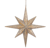 Antique Gold Metal Star of Bethlehem Ornaments