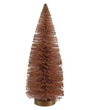 Pink Glittered Bottle Brush Trees