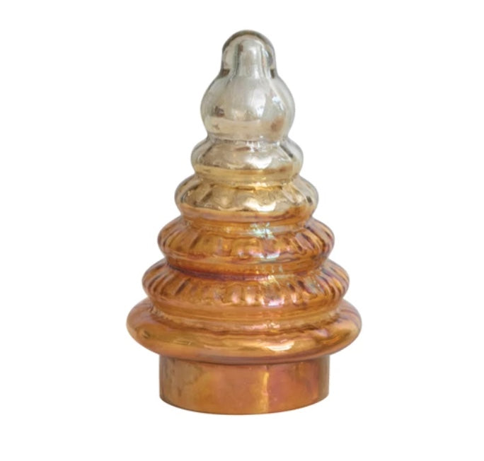 Embossed Two-Tone Mercury Glass Tree