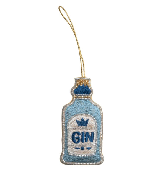 Fabric Gin Bottle Ornament