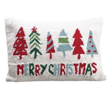Merry Christmas Tree Pillow