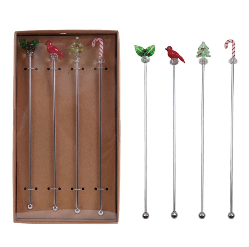 Christmas Icons Cocktail Stirrer Set