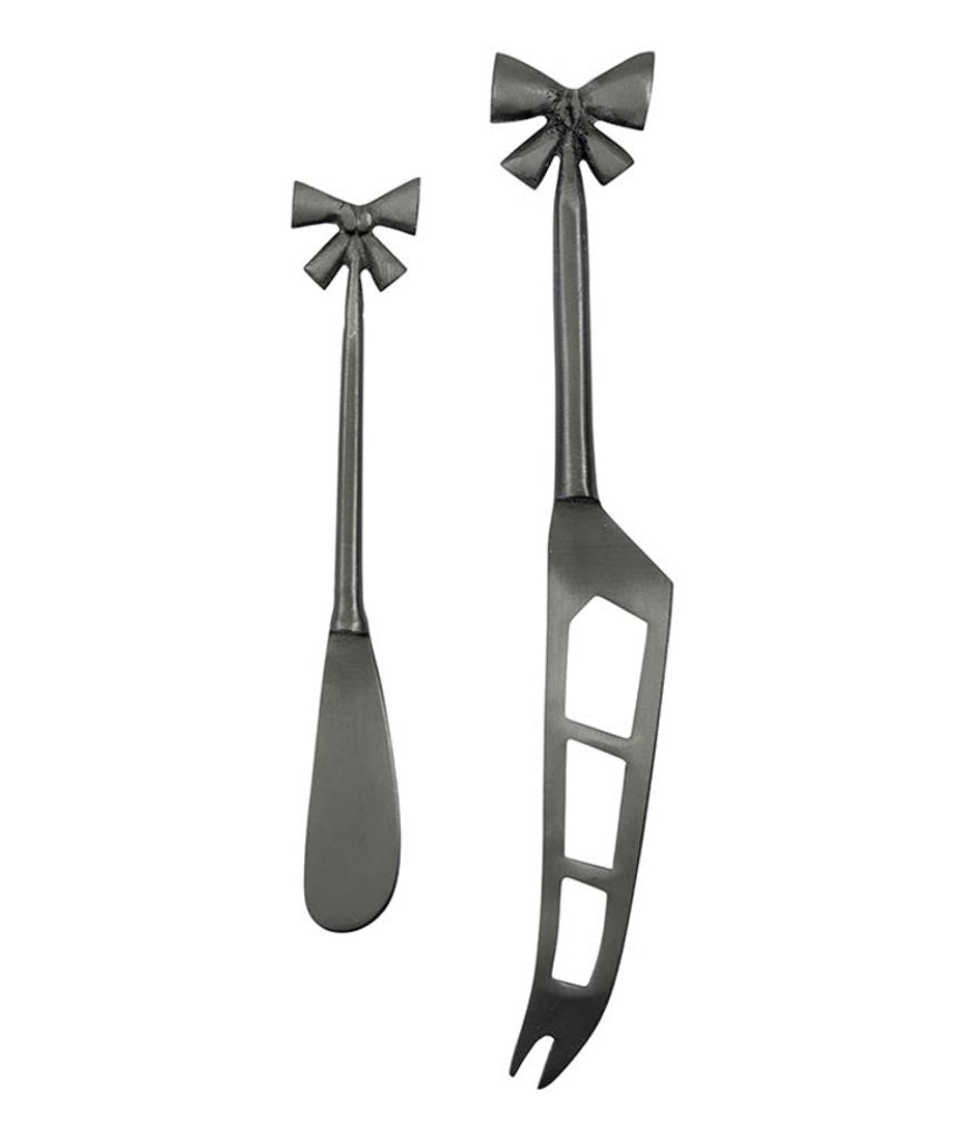 Gunmetal Bow Cheese Knife Set
