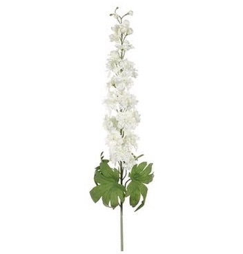 White Delphinium Spray - 40"