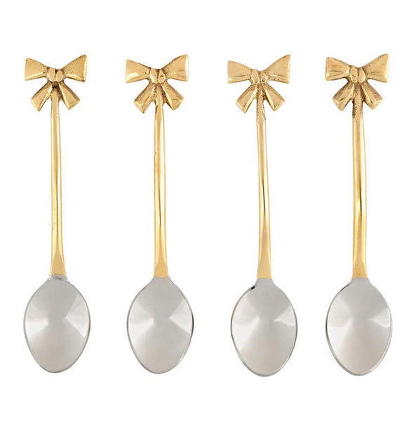 Gold Bow Spoon Set