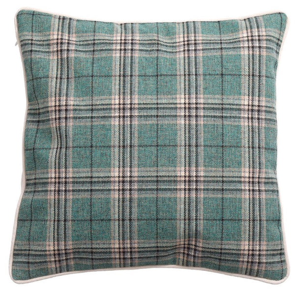 Green & Black Plaid Pillow