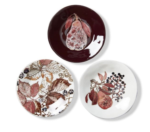 Fall leaves printed plates