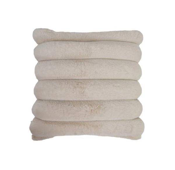 Channel Stitched Faux Fur Pillows