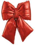 Puffy Metallic Red Clip-on Bow