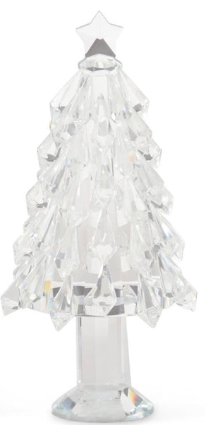 Crystal Glass Christmas Trees w/Star Topper