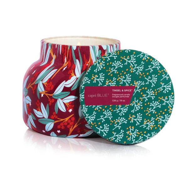 Tinsel & Spice Pattern Play Candle