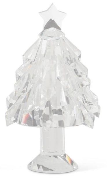 Crystal Glass Christmas Trees w/Star Topper