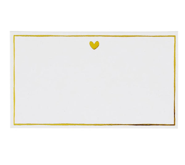 Gold Heart Place Cards