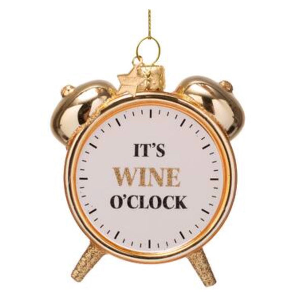It's Wine O'Clock Ornament by Vondels