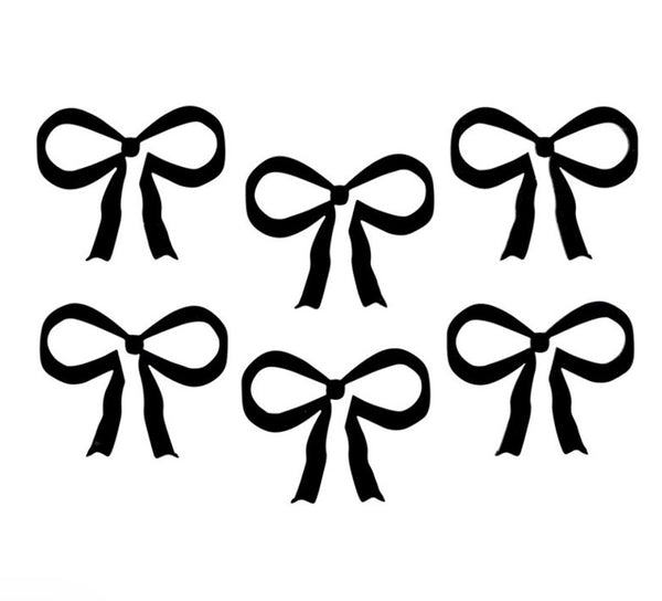 Black Bow Acrylic Drink Markers