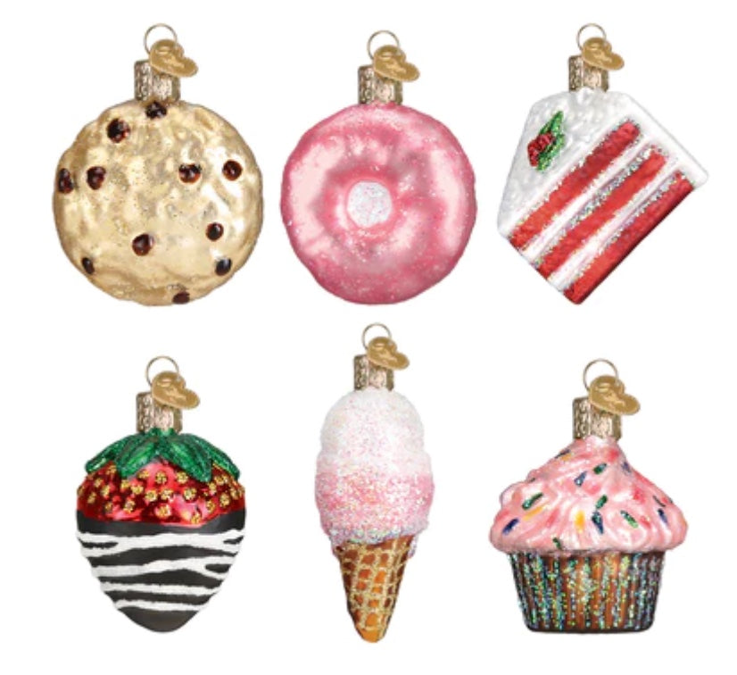 Mini Dessert Ornament Set by Old World Christmas