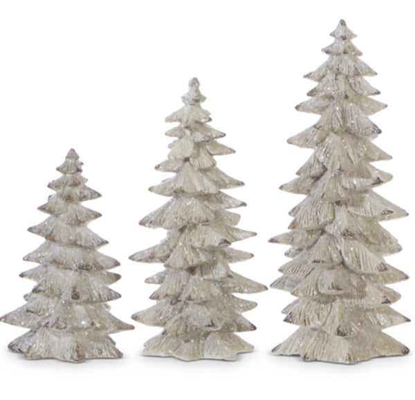 White Glittered Trees