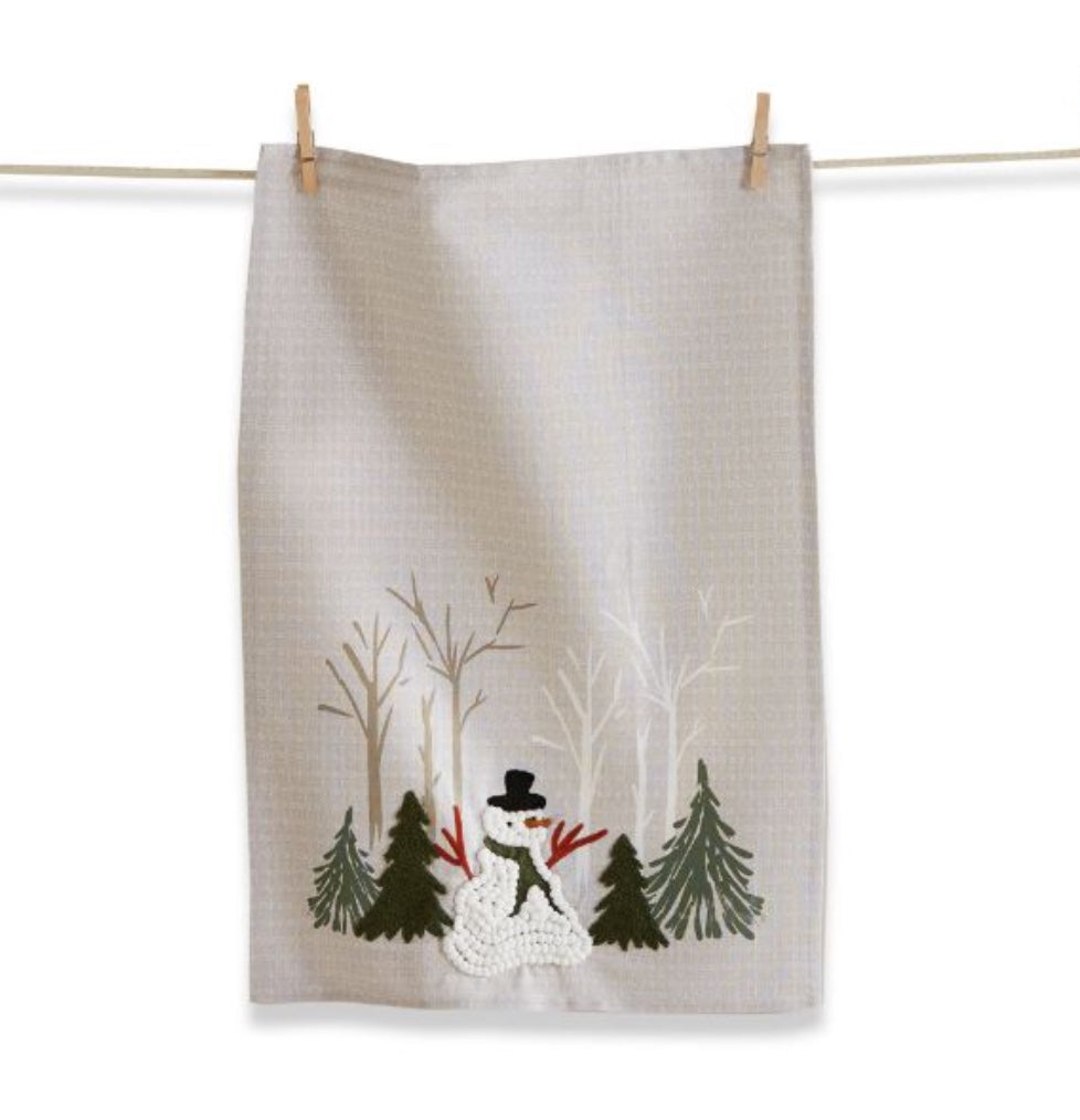 Fresh Balsam Snowman Dish Towel