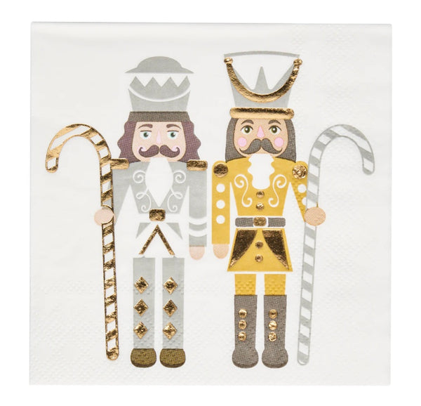 Gilded Nutcracker Paper Cocktail Napkins by Sophistiplate