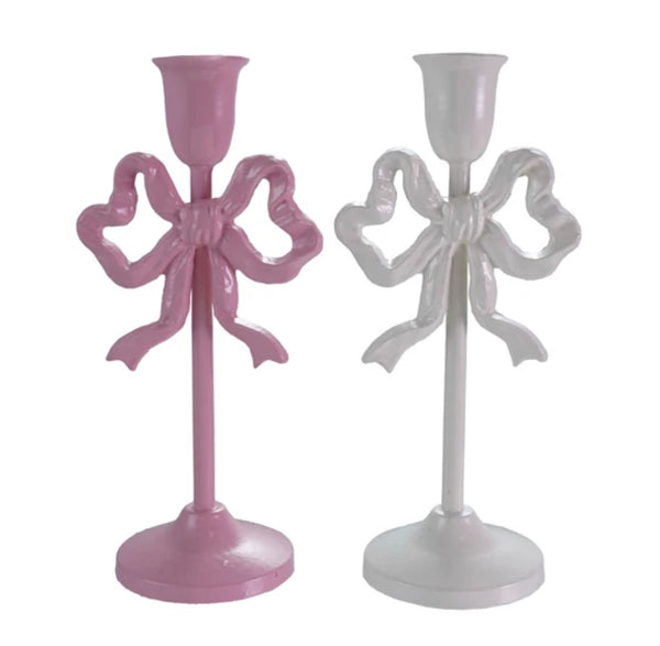 Cast Iron Bow Taper Holders - Tall