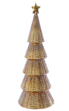 Gold Basket Weave Topiary Tree