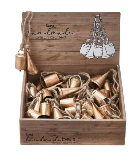 Antique Gold Mini Hanging Bells