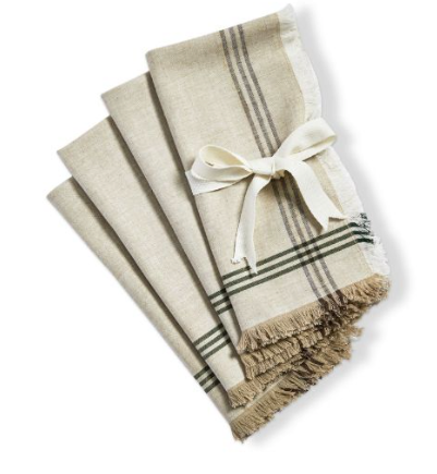 Wilde Pine Border Stripe Napkin - Set of 4