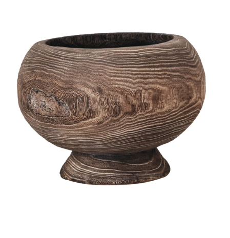 Footed Paulownia Wood Planter