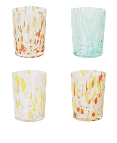 Blown Confetti Drinking Glass - 4 colors